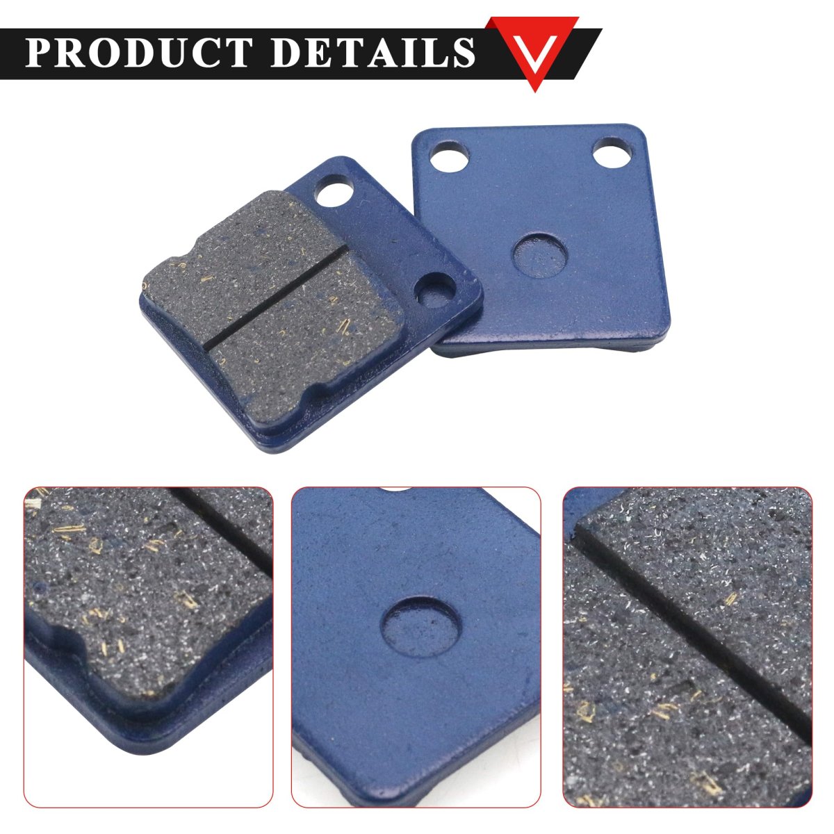 Pro Bat Rear Disc Brake Shoes Pads Chinese Atv Fit Quad Dirt Pit Bike Go Kart Buggy 50cc 70cc 110cc 4pcs Blue