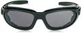 Crossfire Safety Glasses Journey Dark Smoke Anti-fog Lens Shiny Black Frame Foam Lined 