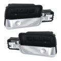 Interior Door Handle Pair For Ford F-150 2004 To 2008 Front Driver And Passenger Side Black Bezel With Chrome Lever Fo1352150 