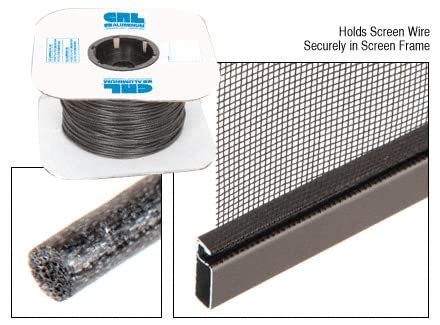 Crl Black 160 Foam Core Screen Spline 500 Ft Roll