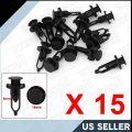 Uxcell 15 Pcs 9mm Hole Retainer Clips Plastic Drive Rivets Flaps Bumper Fender Push 52161-02020 For Toyota