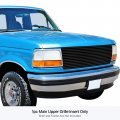 Off Roader Egrille For Ford Bronco F-150 F-250 F-350 1987-1991 Main Upper Stainless Steel Black 8x6 Horizontal Billet Grille