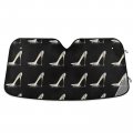 Spiky Woman Shoes Highheel Crystals Seamless Auto Car Front Sunshade Windshield Automobile Window Foldable Visor Vehicle