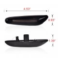 G-plus Front Side Marker Turn Signal Lights Assembly Driver Passenger Chrome Bezel Lamps Pair 63137165741 63137165742