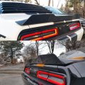 Rear Wickerbill Spoiler For Dodge Challenger 2008-2014 Srt Rt Hellcat Scat Pack Model 2-piece Wicker Bill Add-on Style With