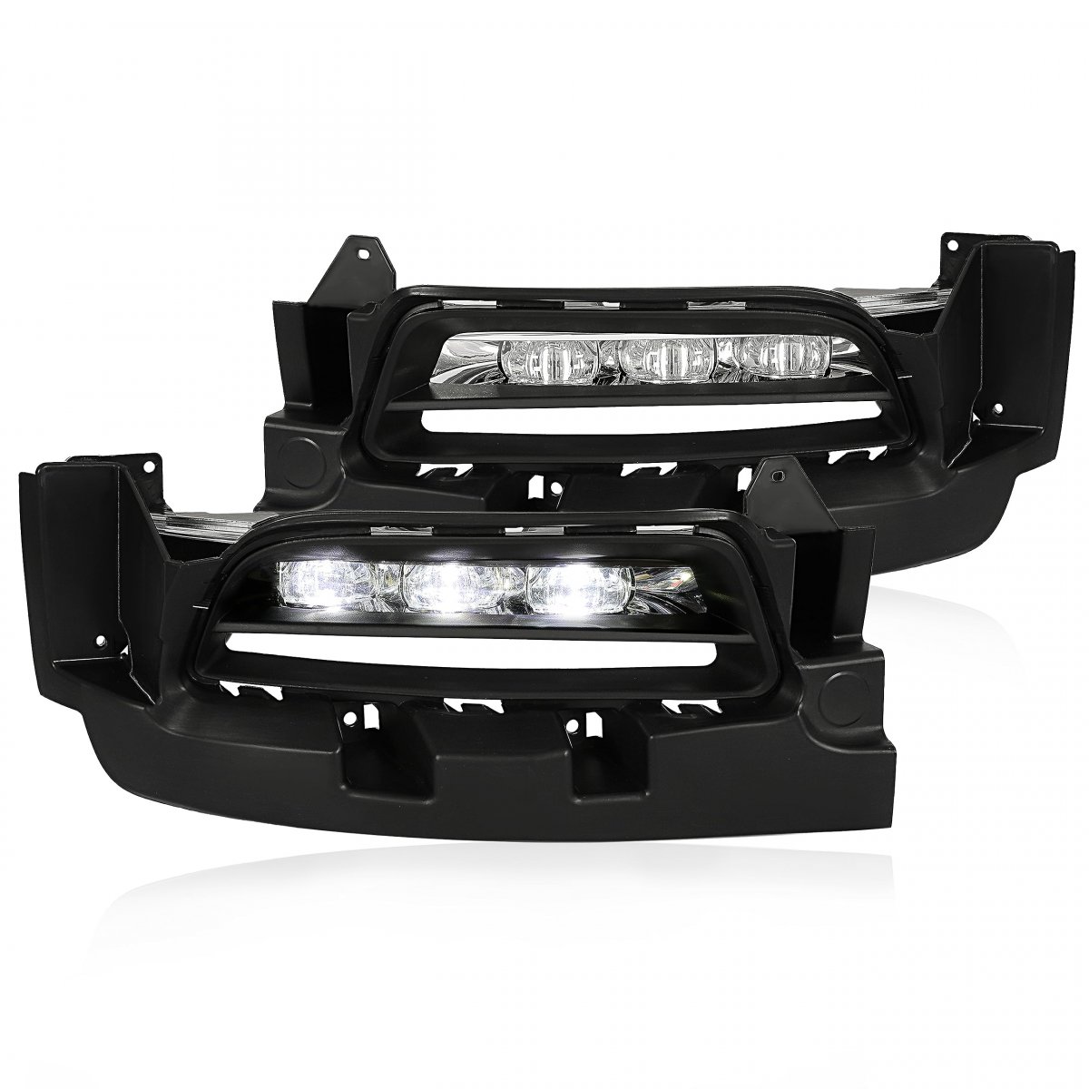 Hecasa Pair Led Fog Light Assembly For 2015-2022 Dodge Charger Replacement 68214428ab 68214427ab Driver Passenger Side Clear