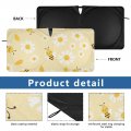 Foldable Car Windshield Sun Shade For Window Bee Daisy Flower Yellow Visor Protector Easy To Use Fits Windshields Of Most Size