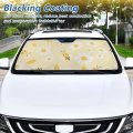 Foldable Car Windshield Sun Shade For Window Bee Daisy Flower Yellow Visor Protector Easy To Use Fits Windshields Of Most Size