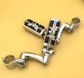 Xkh Group Motorcycle Chrome Adjustable Peg Mounting Kit Wing Zombie Sull Footrest For V-star Roadstar Suzuki Boulevard Equipped