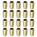 20pcs Hex Threaded Inserts M8-1 25x20 Zinc Alloy-flush Thread Furniture Nuts Hex Socket Drive Insert Bolt For Wood Assortment 