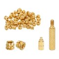 50 Pcs Threaded Inserts With Soldering Iron Tip Press Tool M3 X 4 5mm H Od Brass Metric Knurled Nuts Heat Set Embedment Nut For 