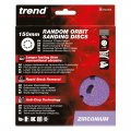 Trend Zirconium 6 Inch Random Orbit 40 Grit Abrasive Sanding Discs Ab 150 40z Pack Of 10