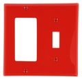 Leviton 80707-r 2-gang 1-toggle 1-decora Gfci Device Combination Wallplate Red 