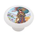 Oriental Garden Decorative High Gloss Ceramic Drawer Knob 