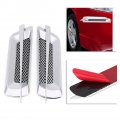 2pcs Side Vents For Cars Chrome Silver Car Air Flow Fender Intake Grille Duct Decoration Sticker