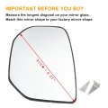 Car Rearview Left Driver Side Mirror Glass Replacement W Backing Plate Heated White For Citroen Berlingo 2008-2012