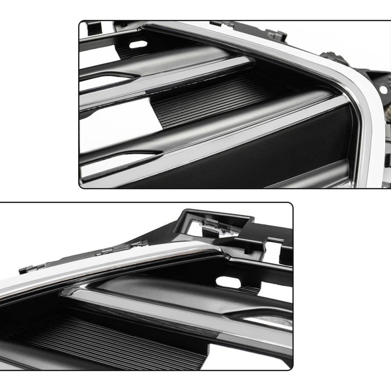 Front Upper Bumper Grille Chrome Grill Trim For Hyundai Elantra 2017-2018 Black