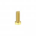 Uxcell Brass Hex Bolts 3 8-16x1 1pcs Fully Thread Grade 4 8 Solid Hexagon Head Bolt Machine Screws For Machinery