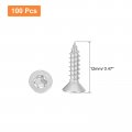 Uxcell 100pcs Flat Head Torx Screws M3 X 12mm 304 Stainless Steel Countersunk Self Tapping Anti-theft Wood Tamper Resistant Fit