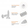 Uxcell 100pcs Flat Head Torx Screws M3 X 12mm 304 Stainless Steel Countersunk Self Tapping Anti-theft Wood Tamper Resistant Fit