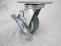 5 X 2 Swivel Caster With Brake Thermoplastic Rubber Wheel Rigid 350 Lbs Each