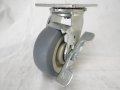 5 X 2 Swivel Caster With Brake Thermoplastic Rubber Wheel Rigid 350 Lbs Each 