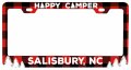 Salisbury North Carolina Car Metal License Plate Frame Plaid Design 