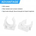 Uxcell 100pcs U-shaped Pipe Clamps Clips Ppr U Shaped Water Clamp Fit For 25mm 0 98 Od Pipes And Tubing Hoses Support White