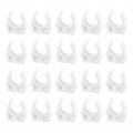 Uxcell 100pcs U-shaped Pipe Clamps Clips Ppr U Shaped Water Clamp Fit For 25mm 0 98 Od Pipes And Tubing Hoses Support White