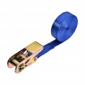 Ratchet Tie Down Lashing Strap 1 X 13ft 1760lb 800kg Load Cap Polyester For Moving Cargo Blue 