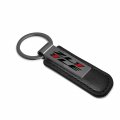 Ipick Image For Chevrolet Camaro Zl1-1le Black Chrome Metal Plate Pu Leather Key Chain Keychain Official Licensed