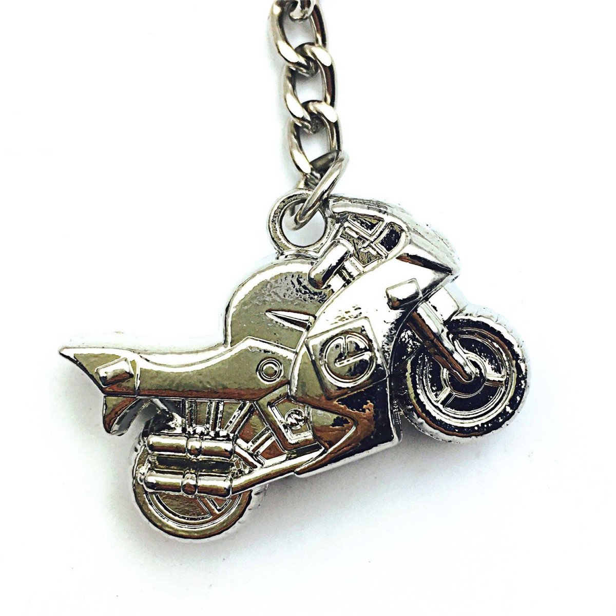 Httmt Kc-001- Metal Motorcycle Key Ring Keychain Creative Gift Sports Keyring Chrome