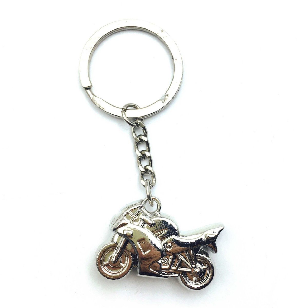 Httmt Kc-001- Metal Motorcycle Key Ring Keychain Creative Gift Sports Keyring Chrome