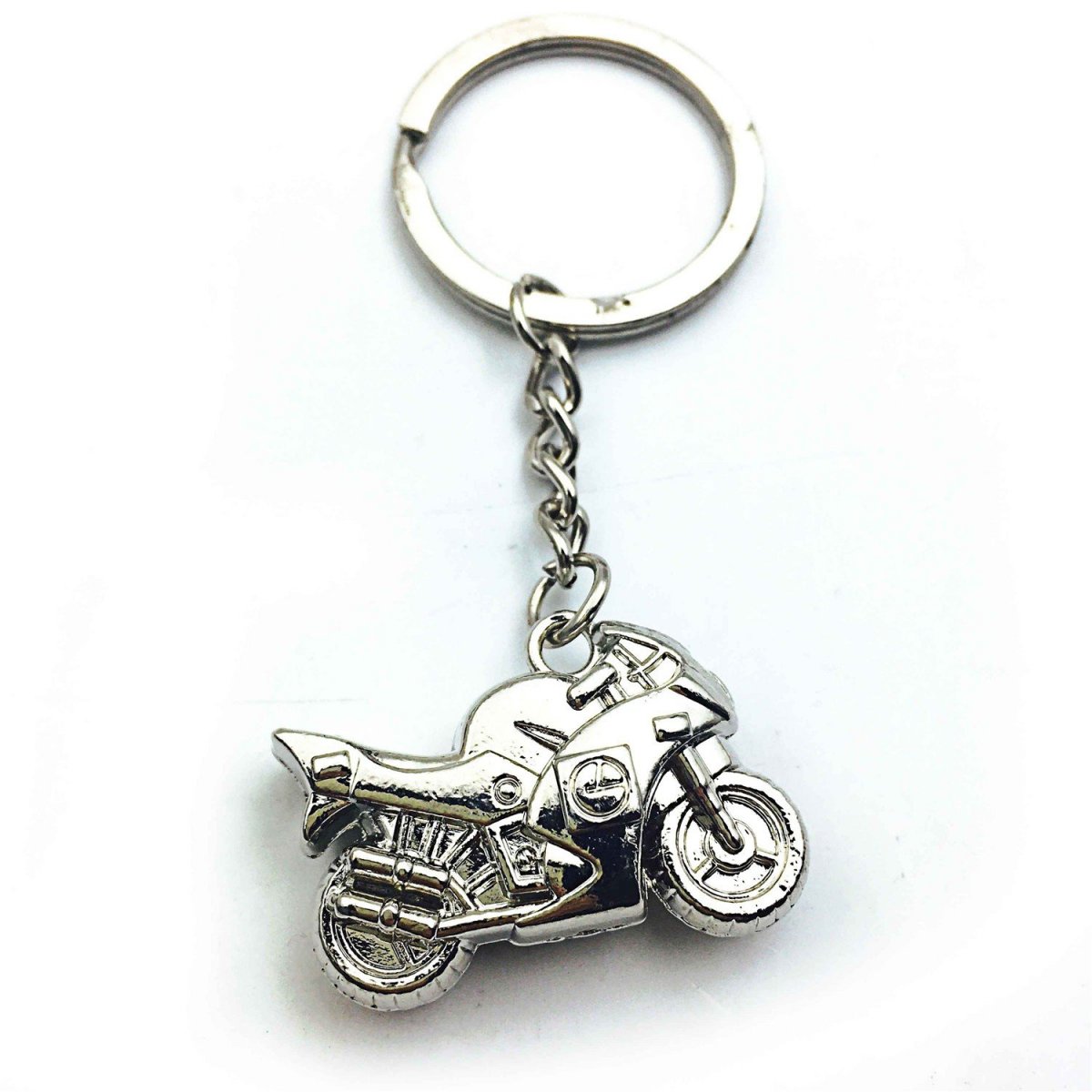 Httmt Kc-001- Metal Motorcycle Key Ring Keychain Creative Gift Sports Keyring Chrome