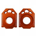 2pcs 20mm Cnc Rear Axle Spindle Chain Adjuster Blocks 125-530cc Replacement For Sx Exc Xcw Orange 