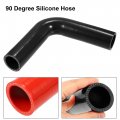 X Autohaux 35mm 1 38 Id 90 Degree Elbow Silicone Reducer Hose Pipe Bend Turbo Water Intercooler Black