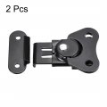 Uxcell 1 61-inch Iron Butterfly Twist Latch Keeper Toggle Clamp For Case Box 2 Pcs Black