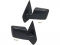 Square Head Power Door Mirror Set Manual Folding Heated Turn Signal Without Puddle Light Auto-dimming Blind Spot Black Textured