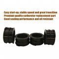 Motorcycle 4pcs Carburetor Carb Intake Boot Joint Kit Replacement For Yamaha V Max 1200 Vmx1200 1985-2007 Black