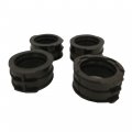 Motorcycle 4pcs Carburetor Carb Intake Boot Joint Kit Replacement For Yamaha V Max 1200 Vmx1200 1985-2007 Black