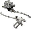 Universal 1 25mm Silver Motorcycle Hydraulic Brake Master Cylinder Clutch Lever Handlebar