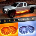 70 Inch Truck Led Running Board Light Amber Side Marker Kit Sequential Turn Signal White Courtesy Doors Extended Crew Cab Bar 