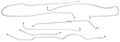 Inline Tube Replacement For 1963-64 Ford F100 150 2wd Shortbed Manual Drum Complete Brake Line Kit 6pc Oe Steel 