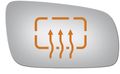 1999-2002 Volkswagen Cabrio Heated Convex Passenger Right Side Replacement Mirror Glass 