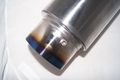 Universal R-spec Racing Exhaust Muffler 4 Flat Burnt Tip W Silencer To 2 5 Inlet