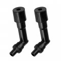 Caltric 2x Spark Plug Boot Cap 120 Degrees Compatible With Kawasaki Vulcan 1600 Mean Streak 2004-2008