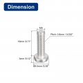 Uxcell 304 Stainless Steel Machine Screws 10pcs M5x18mm Slotted Drive Pan Head Screw Bolts