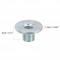 Uxcell M5 T-nuts 12pcs Carbon Steel Tee Nut Round Base Weld Nuts 8mm Height Through Hole Flange Insert Female Thread Plate