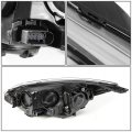 Auto Dynasty Headlights Assembly For 2012-2014 Ford Focus Headlamp Replacement Passenger Right Side Chrome Housing Clear Lens