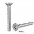 Uxcell M4x25mm Flat Head Machine Screws Phillips Cross Screw 304 Stainless Steel Fasteners Bolts 50pcs